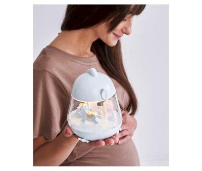 Caja de Msica Carrusel con Lmpara Chicklet Azul