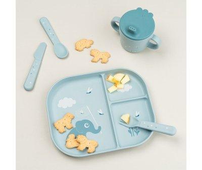 Prato Foodie com Compartimentos Elphee Blue