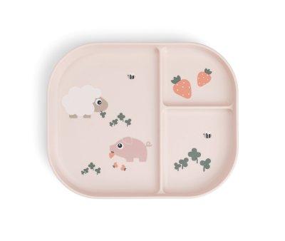 Prato Foodie  com Compartimentos Tiny Farm Powder