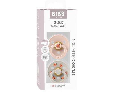 2 Succhietti BIBS Studio Colour Round Ladybug Blush Mix