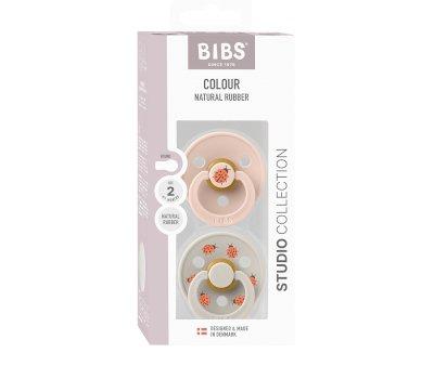 2 Succhietti BIBS Studio Colour Round Ladybug Blush Mix