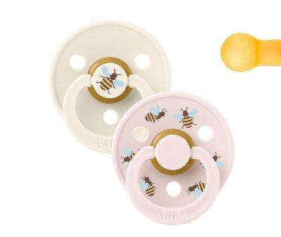 2 chupetas BIBS Studio Colour Round Bumblebee Ivory Mix