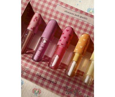 5 Lucidalabbra Aromatizzati Frutta Multi Glitter