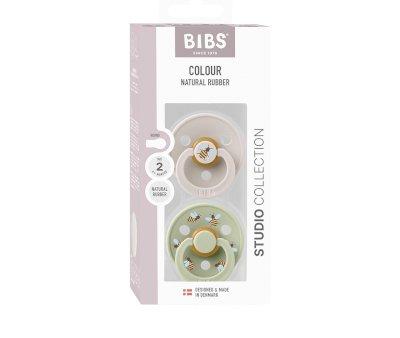 2 Succhietti BIBS Studio Colour Round Bumblebee Mushroom Mix