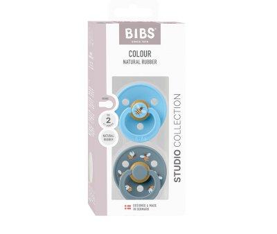 2 Succhietti BIBS Studio Colour Round Bumblebee Breeze Mix
