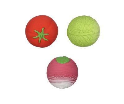 Conjunto 3 Pelotas Sensoriais, Mordedor e Brinquedo de Banho Veggie Salad