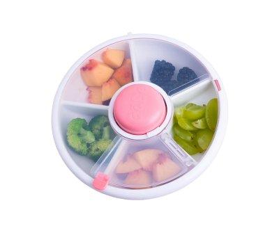 Lunchbox Snack Spinner Flip Coral Pink