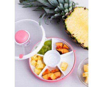 Lunchbox Snack Spinner Flip Coral Pink