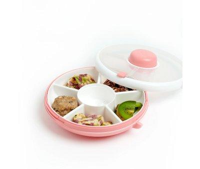 Lunchbox Snack Spinner Flip Coral Pink