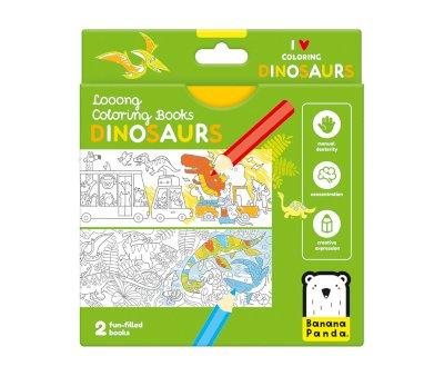 Livro para colorir de dinossauros Looong