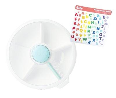 Grande Lunchbox Snack Spinner Slide et Planche d'autocollants Macaron Blue