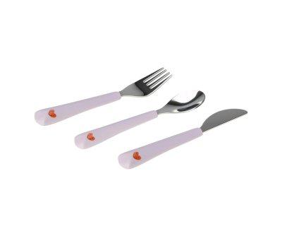 Posate Bimbi Manico Silicone Happy Rascals Heart