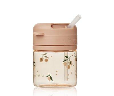 Copo Tritan com palhinha Pavia 280 ml Peach / Sea Shell