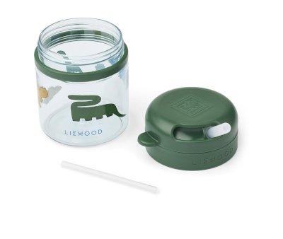 Copo Tritan com palhinha Pavia 280 ml 
Dinosaurs / Mist