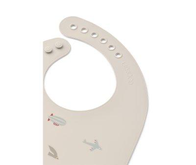 2 Bavoirs en Silicone Tilda Aviator/Ecru
