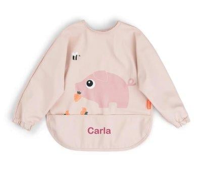 Babete com mangas Personalizvel 
Tiny Farm Powder 6 a 18 m