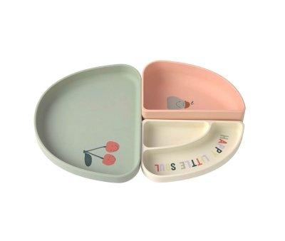 Set 3 Piatti Silicone Happy Fruits Cherry