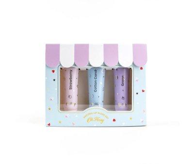 Conjunto de 3 brilhos labiais naturais