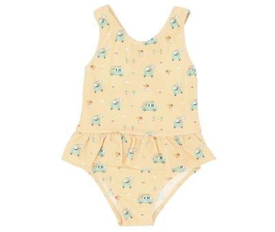 Cross-back Swimsuit with Ruffle Surf Van