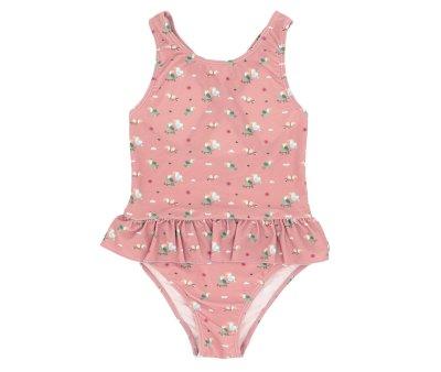Cross-back Swimsuit with Ruffle Toucan