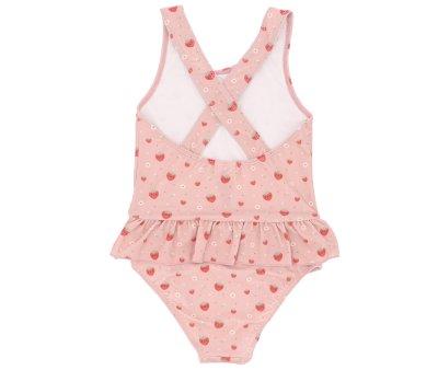 Cross-back Swimsuit with Ruffle Strawberries
