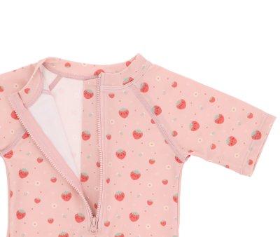 Swimsuit with Zipper Strawberries