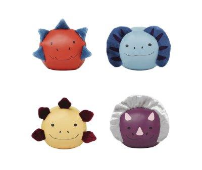 Juego de 4 bolas de Peluche Dino Friends