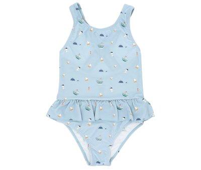 Cross-back Swimsuit with Ruffle Fishing Boat