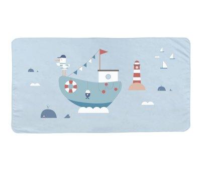 Toalha Praia Microfibra Fishing Boat Personalizvel