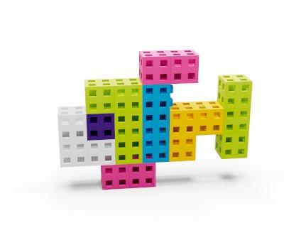 100 Pezzi Costuzione Meli CUBE Pink