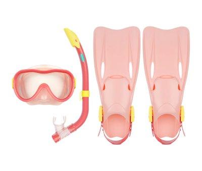 Set de Buceo 88EG Waimea Mscara,Aletas yTubo Rosa Talla 31-34