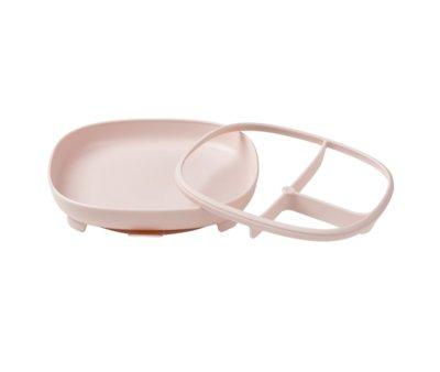 Plato 2 en 1 con Ventosa y Compartimentos Extrables Blush