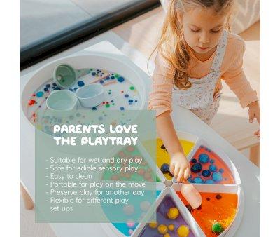Bandeja Sensorial PlayTray con Compartimentos y Tapa Extrables