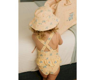 Cross-back Swimsuit with Ruffle Toucan