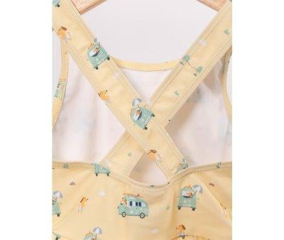 Cross-back Swimsuit with Ruffle Surf Van