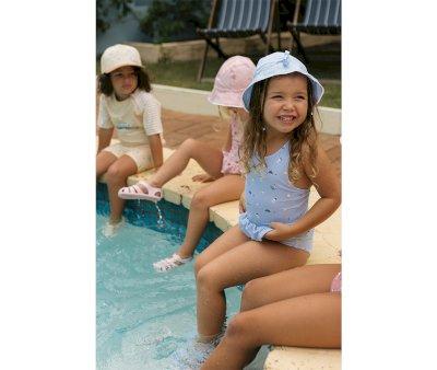 Cross-back Swimsuit with Ruffle Surf Van