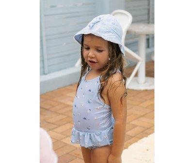 Cross-back Swimsuit with Ruffle Fishing Boat