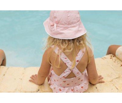 Cross-back Swimsuit with Ruffle Strawberries