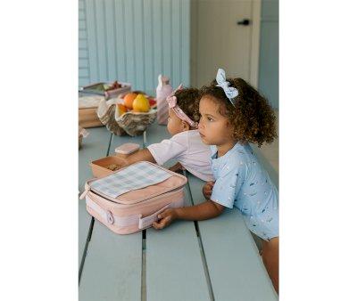Borsa Termica Rigida Monnka Apricot-Vichy Aqua Personalizzabile