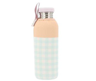 Gourde en Acier avec Housse Stripes Apricot Personnalisable 750ml