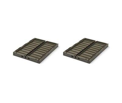 2 caixas de Armazenamento P Weston Army Brown