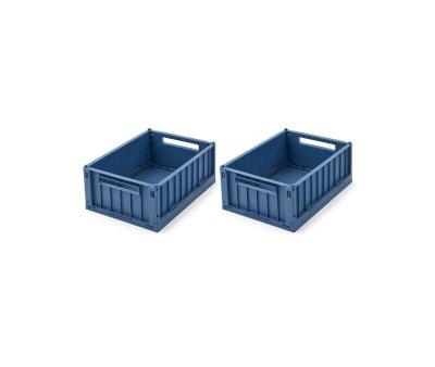 2 Cajas Almacenamiento Medianas Weston Indigo Blue