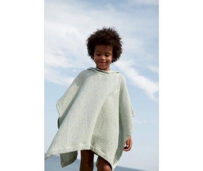 Paco Poncho Embroidery Stripe Stripe Tuscany Rose/Creme de la Creme