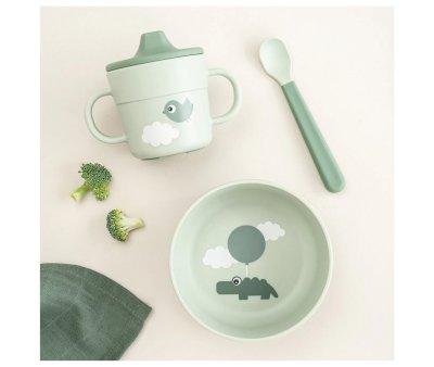 Set Prime Stoviglie Foodie Happy Clouds Verde