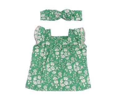 Vestito e Fascia Bambole Minikane Liberty Capel Verde mile & Ida