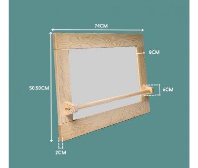 Espejo Montessori Pequeo con Barra de Madera