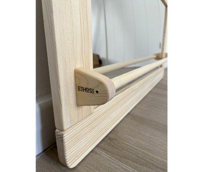 Espejo Montessori Grande con Barra de Madera
