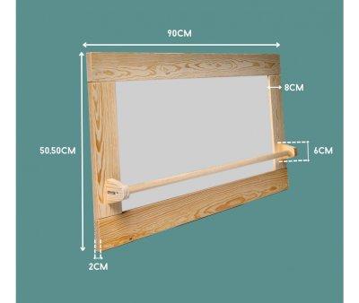 Espejo Montessori Grande con Barra de Madera