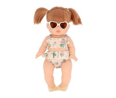 Bambola Gordis Minikane Gabrielle con Costume Retro 2 Pezzi mile & Ida, Occhiali e Sandaletti