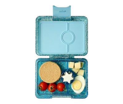 Lunch Box Snack Glitter Blue 3 Compartiments
